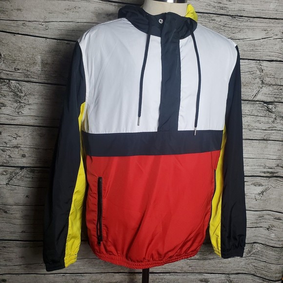 Forever 21 Other - Forever 21 Colorblock Windbreaker Hoodie Size XL